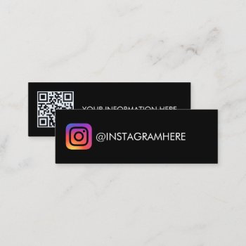 Instagram And Qr Code Business Card by TwoTravelledTeens at Zazzle