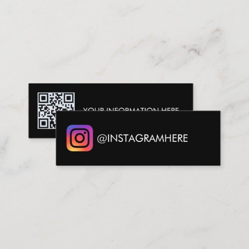 Instagram and QR Code business card