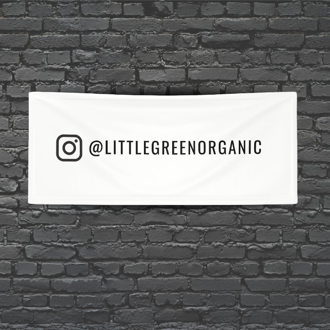 Instagram Banner | Your Instagram Name 2.5' x 6' (Creator Uploaded)