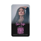 Instagram Braid Hair Hot Pink And Black QR Code