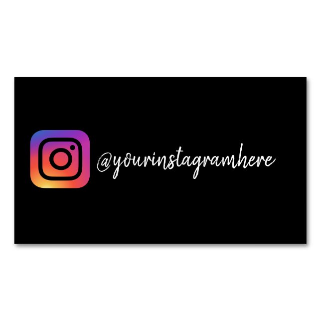 Instagram Business Card Magnet (Front)