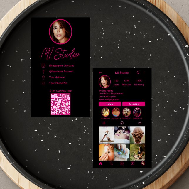 Instagram Business Cards, Influencer, Esthetician Business Card (Creator Uploaded)