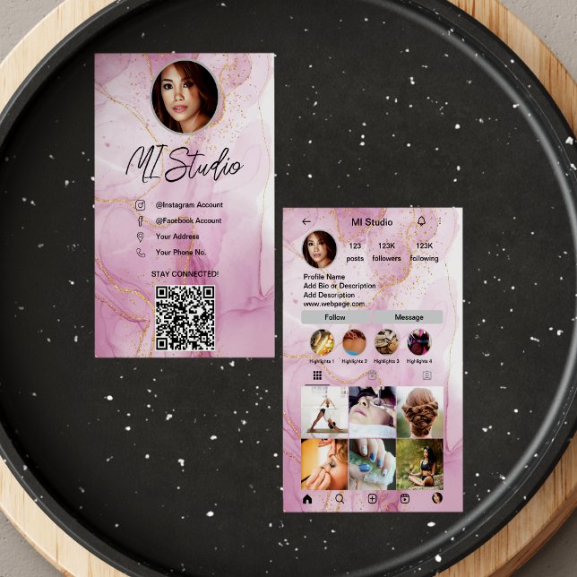 Instagram Business Cards, Influencer, Esthetician Business Card (Creator Uploaded)