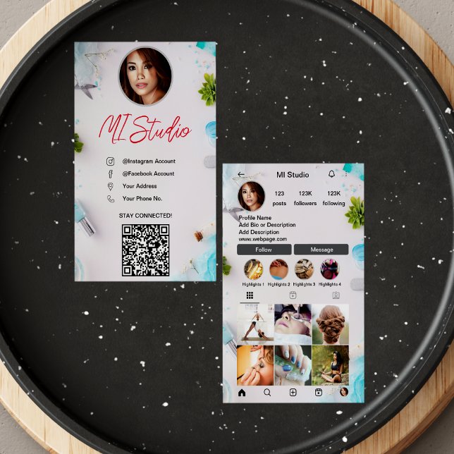 Instagram Business Cards, Influencer, Esthetician Business Card (Creator Uploaded)