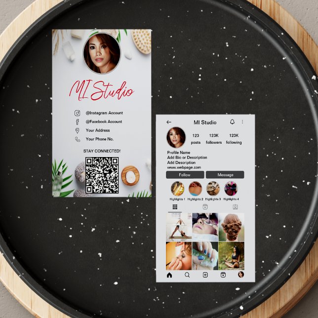 Instagram Business Cards, Influencer, Esthetician Business Card (Creator Uploaded)