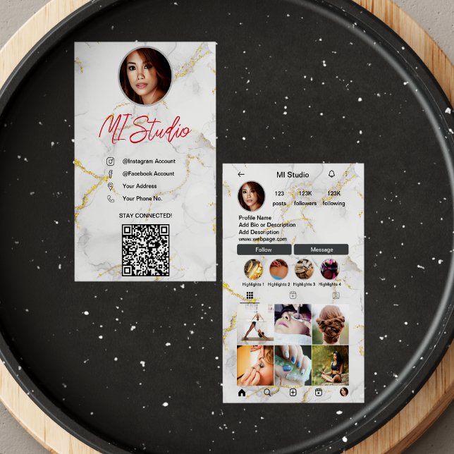 Instagram Business Cards, Influencer, Esthetician Card (Creator Uploaded)