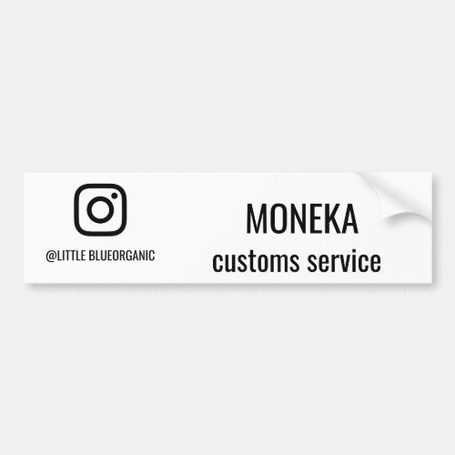 Instagram Business Cards | Your Instagram Name  ID Bumper Sticker