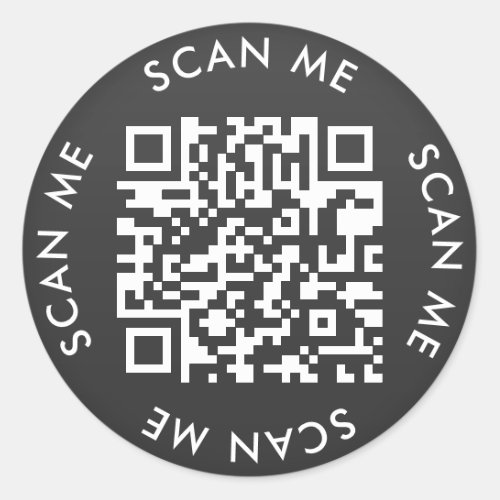 instagram business modern Scan me qr code Classic Round Sticker