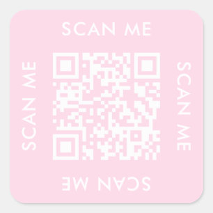 instagram business modern Scan me qr code Square Sticker