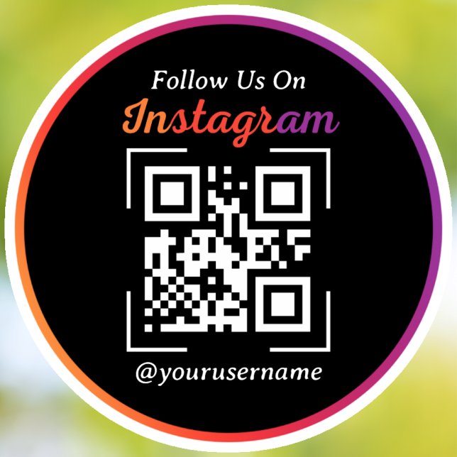 Instagram Business QR Code Black Sticker (Creator Uploaded)