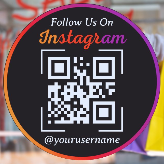 Instagram Business QR Code Black Sticker (Creator Uploaded)
