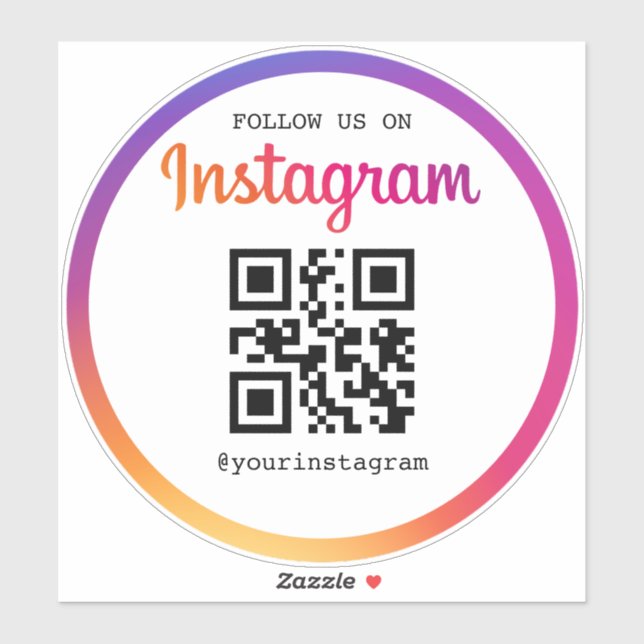 Instagram Business QR Code Sticker (Sheet)