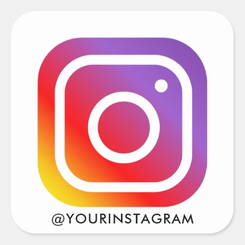 instagram business social media window car decal square sticker