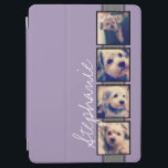 Instagram Collage - 4 photos Orchid background iPad Air Cover<br><div class="desc">Purple Lavender Background - Use photos with frames on this one! Add your favorite photos to this strip for a fun memory keeper. An artistic way to display your best photo sharing pics.</div>