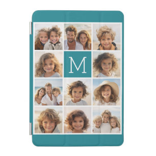 Instagram Collage with Custom Monogram Blue iPad Mini Cover