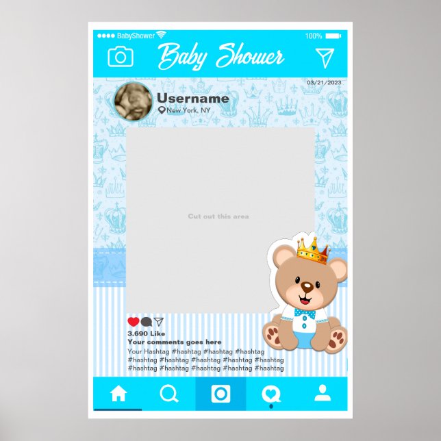 Instagram Custom Selfie Frame Poster for Baby Show (Front)