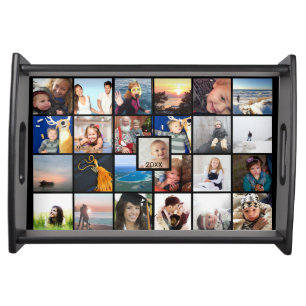 Instagram Custom Your 25 Photo Collage Serving Tray