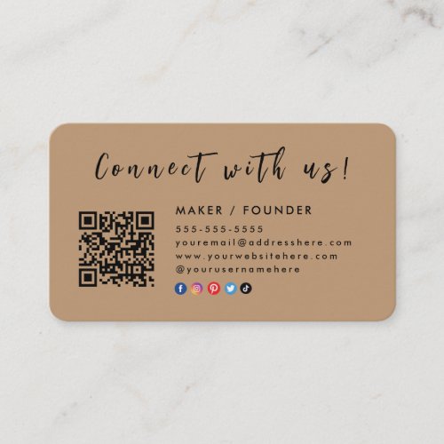 Instagram Facebook Connect with us Rustic Camel Business Card