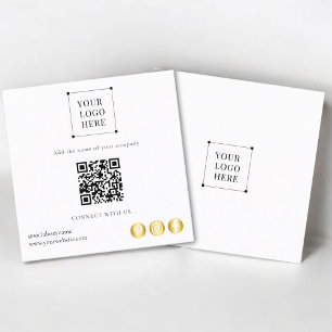 Instagram Facebook QR Code Social Media modern Square Business Card
