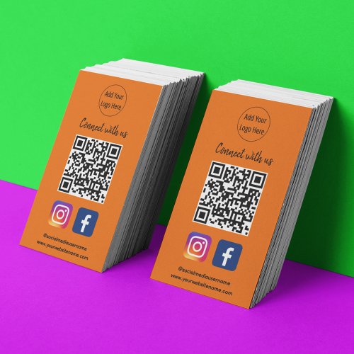 Instagram Facebook Social Media Networking QR Code Business Card