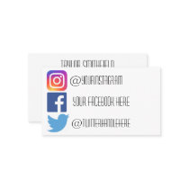 Instagram facebook twitter business card Instagram facebook twitter business card