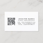 Instagram Facebook Twitter Qr Code Business Card (Back)