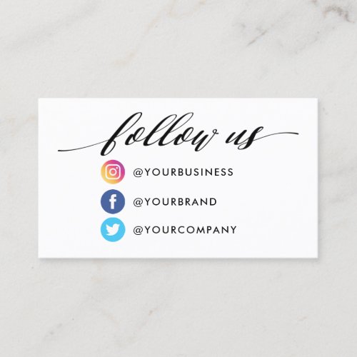 Instagram Facebook Twitter Qr Code Business Card