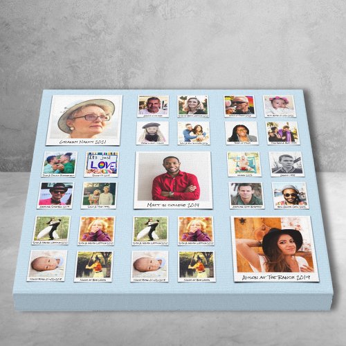 Instagram Family Photo Collage Canvas Print