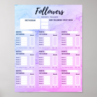 INSTAGRAM FOLLOWERS GROWTH TRACKER POSTER