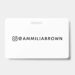 Instagram Handle   Custom Social Media Name Design Badge