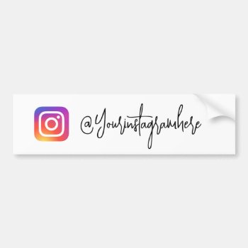 Instagram Handle Script Sticker by TwoTravelledTeens at Zazzle