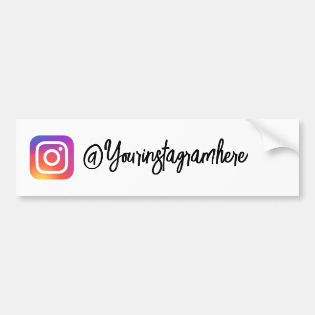 Instagram Handle Script sticker (Front)