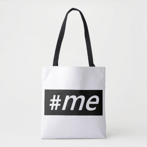 Instagram hashtag ME  on Any Background Color  Tote Bag