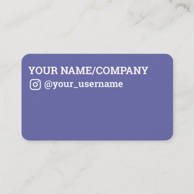 Instagram Icon Business Card (Front)