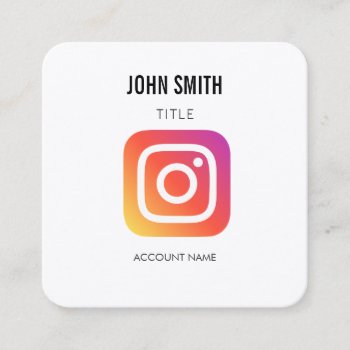 Instagram Icon Logo Editor Profile Promotional Square Business Card by Pip_Gerard at Zazzle