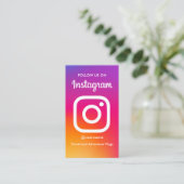 Instagram Influencer Vlogger Photo With QR Code Business Card (Standing Front)
