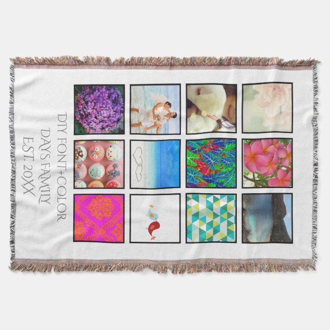 INSTAGRAM IT! 12 PHOTOS Throw Blankets (Front)