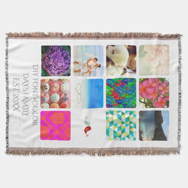 INSTAGRAM IT! 12 PHOTOS Throw Blankets (Front)