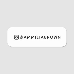 Instagram Logo Custom IG Name Display Name Tag