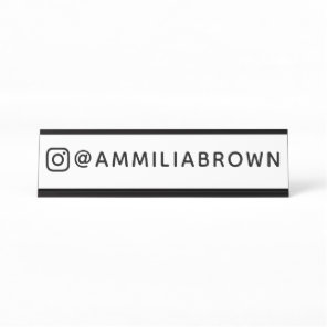 Instagram Logo | Custom Insta Name Branding Desk Name Plate