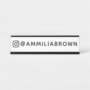 Instagram Logo Custom Insta Name Branding Desk Name Plate