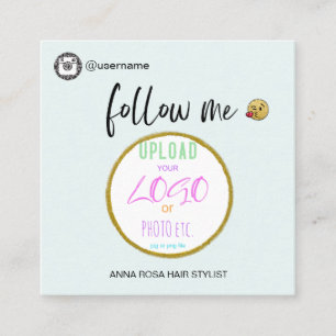 *~* INSTAGRAM LOGO Emoji QR code Social Media Square Business Card