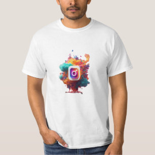 instagram logo in beautiful colourful tornado T-Shirt