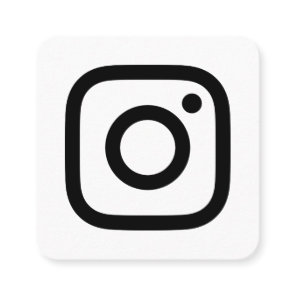 Instagram logo social media black and white promo calling card
