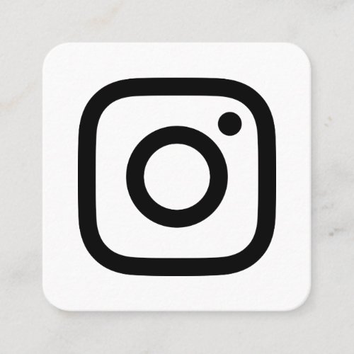 Instagram logo social media black and white promo calling card
