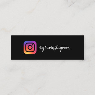 Instagram logo social media modern trendy script calling card