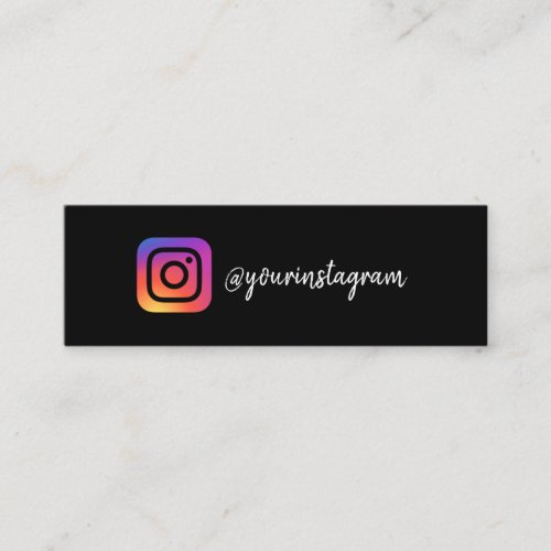 Instagram logo social media modern trendy script calling card