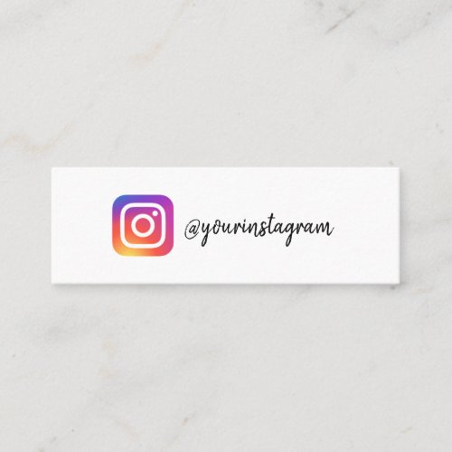 Instagram logo social media modern trendy script calling card