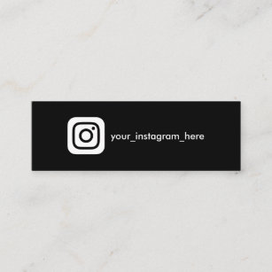 Instagram logo social media simple modern black calling card