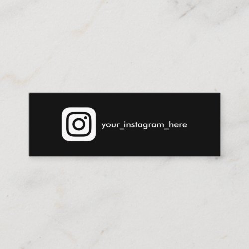 Instagram logo social media simple modern black calling card